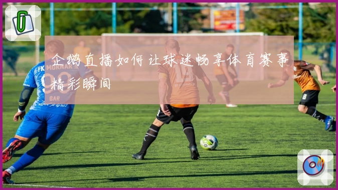 企鹅直播如何让球迷畅享体育赛事精彩瞬间